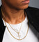 NXS Double Cross Chain Iced Gold