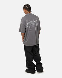 The Anti Order Chaos Mock Neck T-Shirt Washed Charcoal