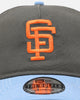 New Era San Francisco Giants 'Contrast Visor' Pre-Curved Golfer Snapback Moss/Sky