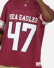 Bleacher Athletic Manly Warringah Sea Eagles NRL Gridiron Mesh Jersey Official Team Color