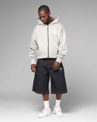 Loiter Ultra Hybrid Premium Zip Hoodie Grey