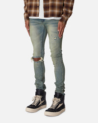 MNML Skinny Dusted Jeans Sun Washed Blue