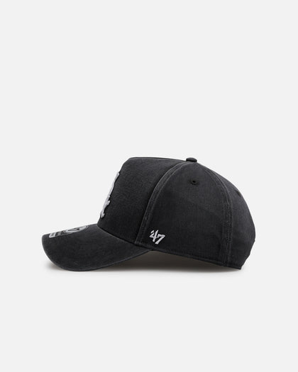 47 Brand Chicago White Sox 'Washed Black' Offside DT Snapback Washed Black