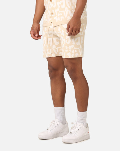 XXIII Puzzle Knit Shorts Beige/Off White