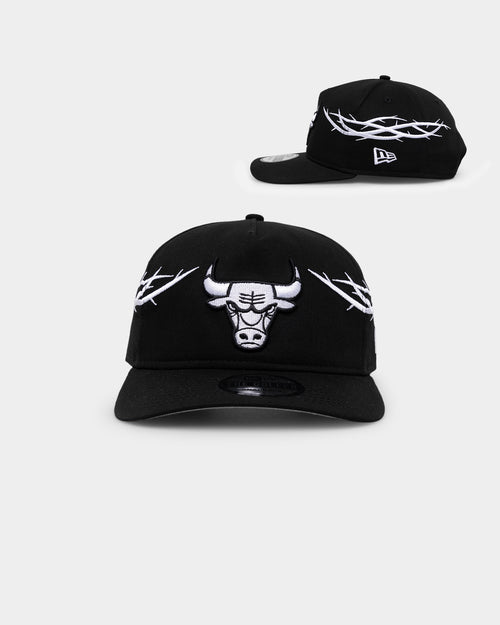 New Era Chicago Bulls 'Twisted Thorns' Golfer Pre-Curved Snapback Black