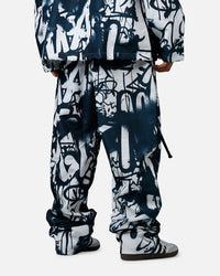 MNML Graffiti Coach Pants Black/White