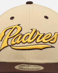 New Era X Felt San Diego Padres 9FIFTY Snapback Vegas Gold