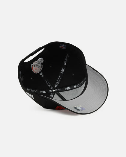 New Era Cleveland Browns 'Upside Down Logo' 9FORTY A-Frame Snapback Black