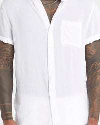 XXIII Dubrovnik Short Sleeve Button Up Shirt White