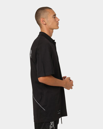 The Anti Order Military Oversized Polo Shirt Black/White