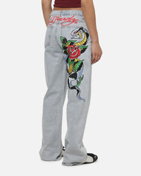 Ed Hardy Serpent Jeans  Mid Blue