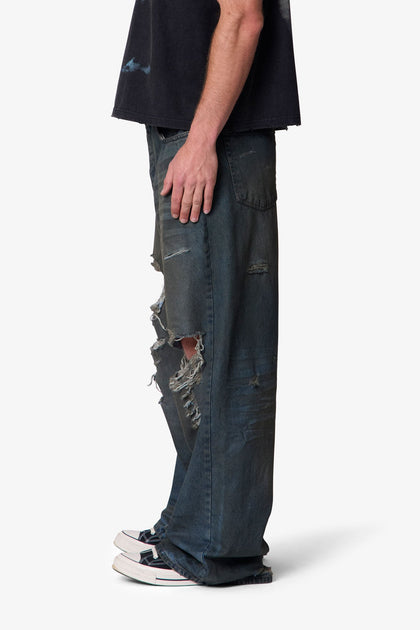 MNML Oil Stain Rave Denim Blue
