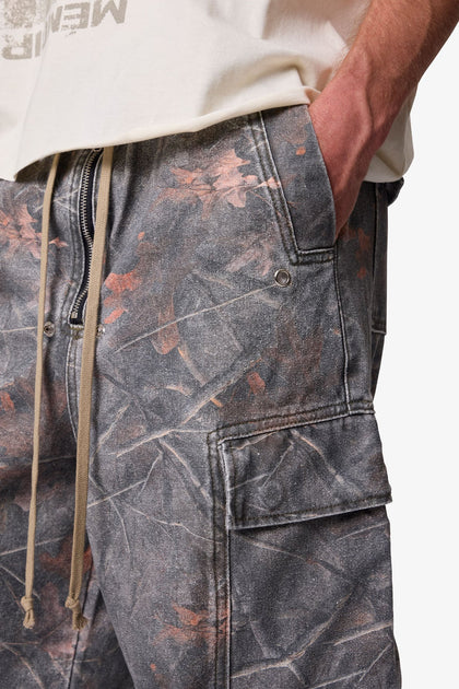 MNML Rave Double Cargo Pants Maple Camo
