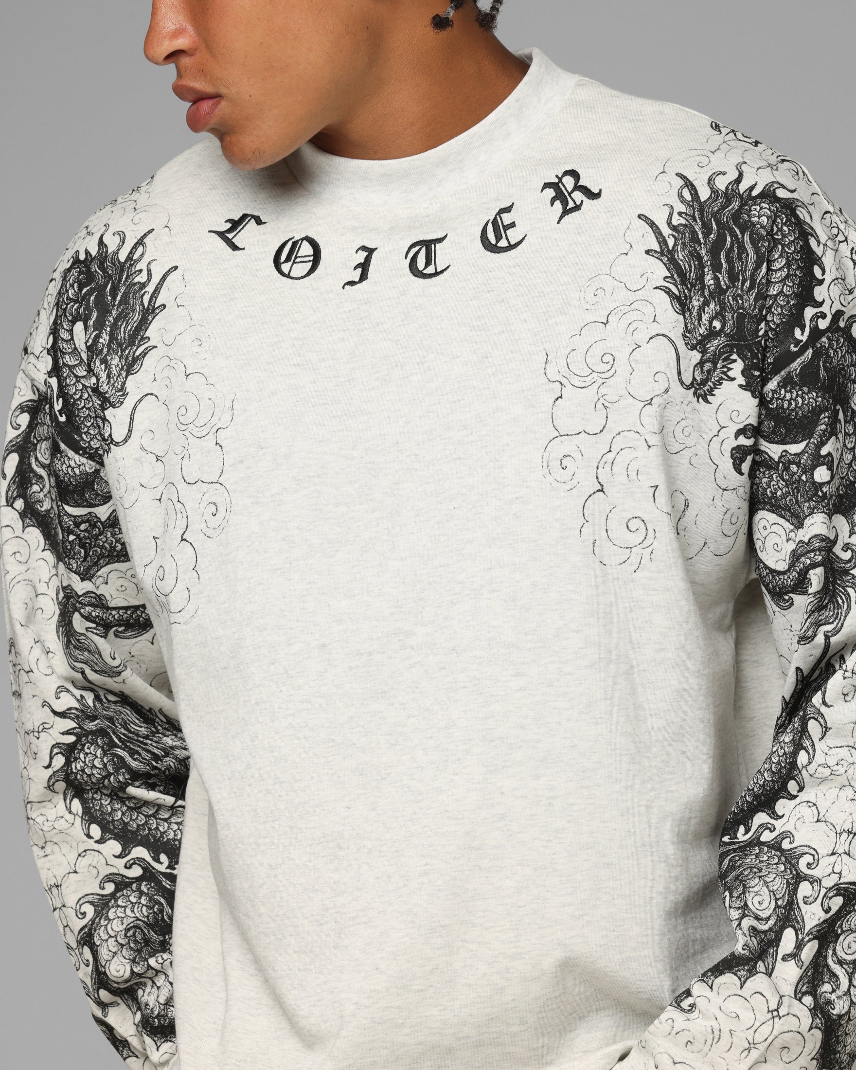 rurumu tattoo motif long sleeve Tシャツ Loiter Dragon Tattoo Long Sleeve T-Shirt White | Culture Kings US