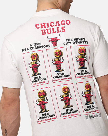 Mitchell & Ness Chicago Bulls 'UNC To Chicago' Stadium Banner T-Shirt Vintage White
