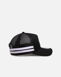New Era San Francisco 49ers 'Stripe' 9FORTY A-Frame Trucker Snapback Black/White
