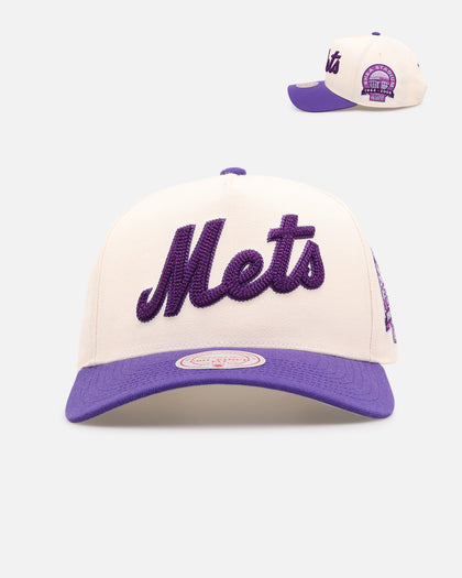 Mitchell & Ness New York Mets 'Chainstitch Wordmark' Pro Pinch Snapback Purple