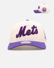 Mitchell & Ness New York Mets 'Chainstitch Wordmark' Pro Pinch Snapback Purple