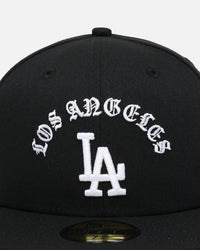 New Era Los Angeles Dodgers 'Gothic Arch' 59FIFTY Fitted Black/White