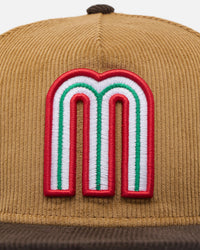 New Era Mexico National Baseball Team 'Mexican Cord Golfer' Corduroy Golfer Snapback Wheat