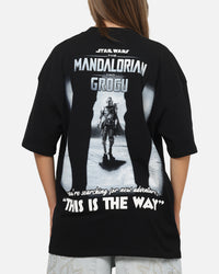 73Studio Star Wars Stand Off Glitter T-Shirt Black Acidwash