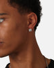 Saint Morta Cushion Cut Halo Earrings Iced White Gold