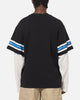 Mitchell & Ness Detroit Lions Waffle Mock Layer Long Sleeve T-Shirt Black