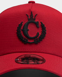 New Era X Culture Kings 9FORTY A-Frame Snapback Scarlet/Black
