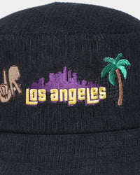 Goat Crew Los Angeles Cord Bucket Hat Black