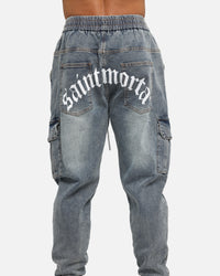 Saint Morta Gothic Cargo Joggers Dirty Denim