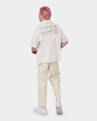 Loiter Utopia Lined Blend Button Up Ecru