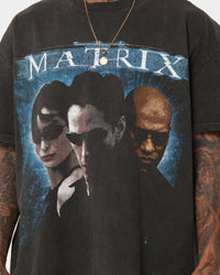 73Studio X The Matrix Heavyweight Vintage T-Shirt Black Wash