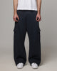 American Thrift Cargo Wide Leg Track Pants Washed Black