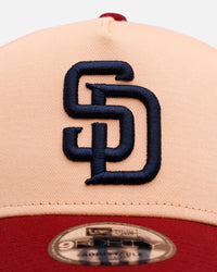 New Era San Diego Padres 'Volcano' 9FORTY A-Frame Snapback Peach
