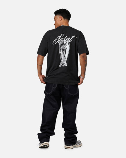 Saint Morta Guardian T-Shirt Black Acidwash