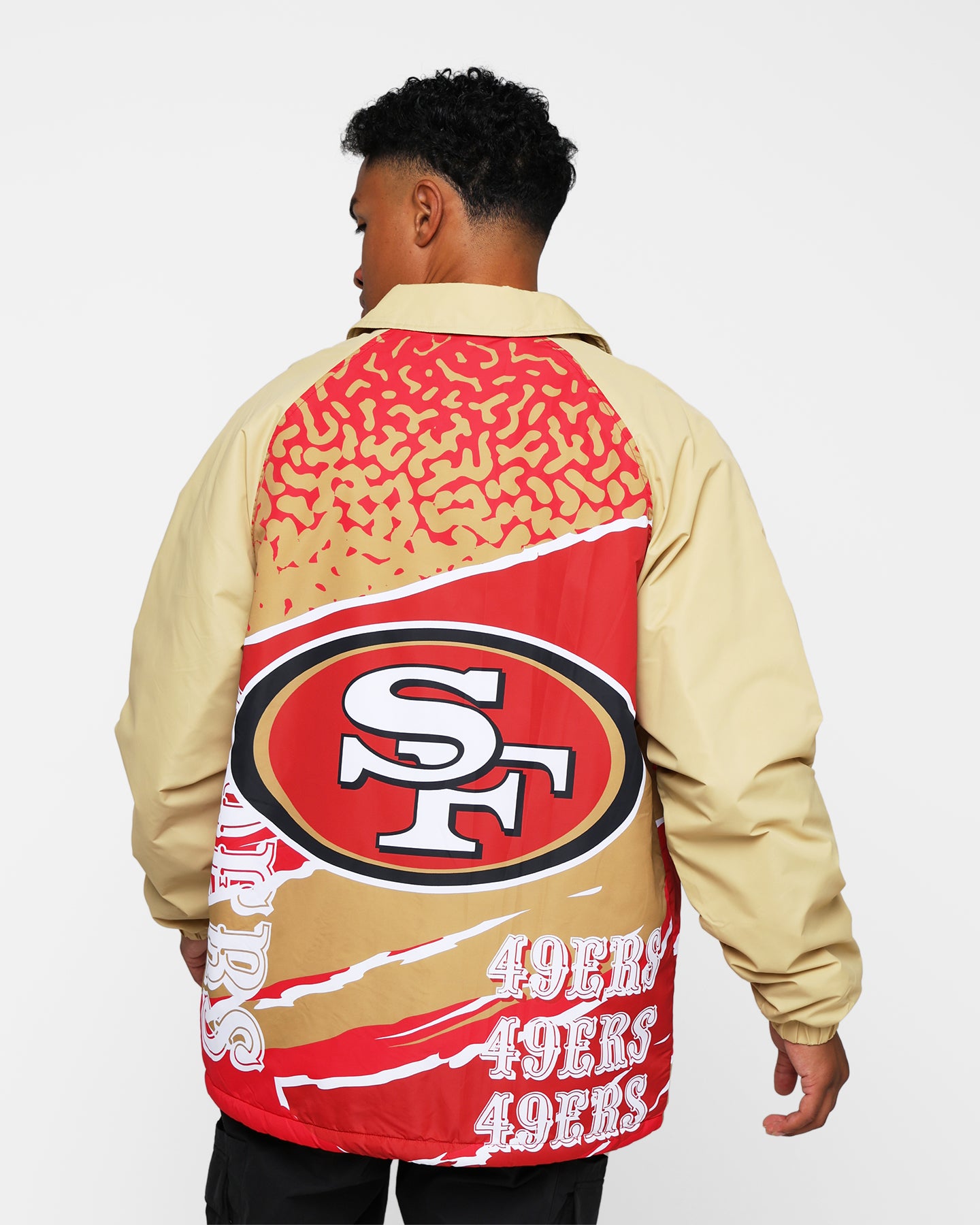 New Era San Francisco 49ers Coach Jacket Red | Culture Kings US