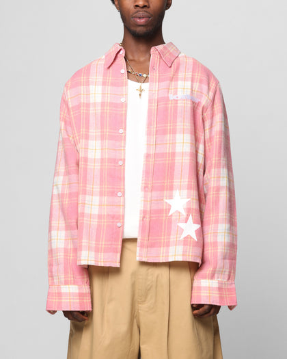 Loiter Solar Button Up Shirt Red Check
