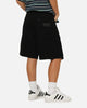 Carre Drill Pleated Jorts Black