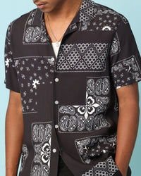 Carré Fragment Button Up Shirt Black