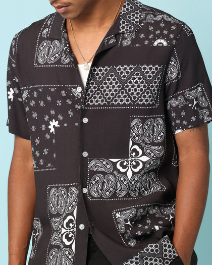 Carré Fragment Button Up Shirt Black
