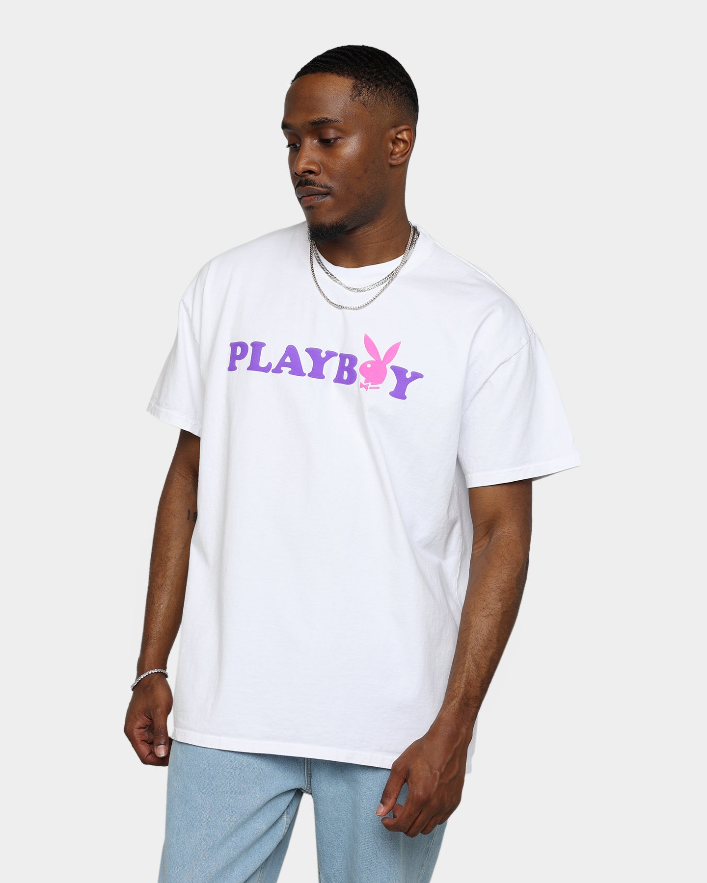 Playboy By CK Stacked T-Shirt White | Culture Kings US