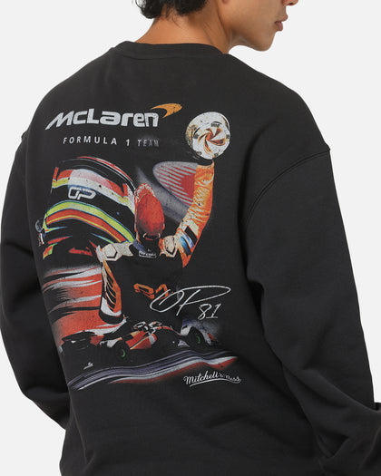 Mitchell & Ness X Mclaren Oscar Piastri Signature Crewneck Washed Black