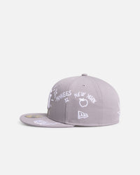 New Era New York Yankees 'MLB Scribble' 59FIFTY Fitted Grey
