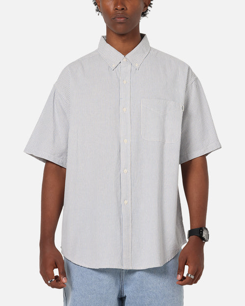 S Double Stripe Button UP Shirt Striped