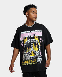 Goat Crew Make Peace T-Shirt Black Wash