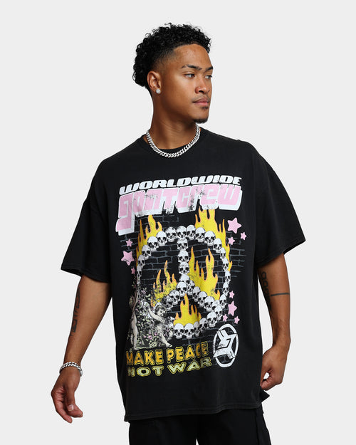 Goat Crew Make Peace T-Shirt Black Wash