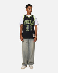 Mitchell & Ness Chicago Bulls Dennis Rodman 'Volt' 1995 Swing Jersey Black/Yellow