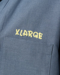 X-Large Drawing OG Open Collar T-Shirt Blue