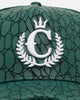 New Era New Era X Culture Kings 'Croc Skin 2.0' 9FORTY A-Frame Snapback Dark Green