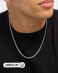 House Of Auric 3mm Cuban Chain Sterling Silver